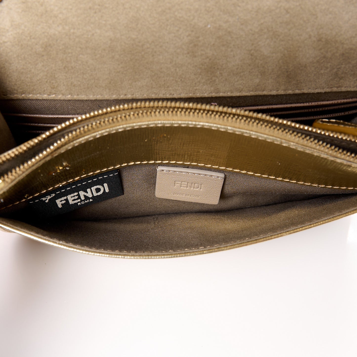 Vitello Mirror Elite Tube Wallet on Chain Gold