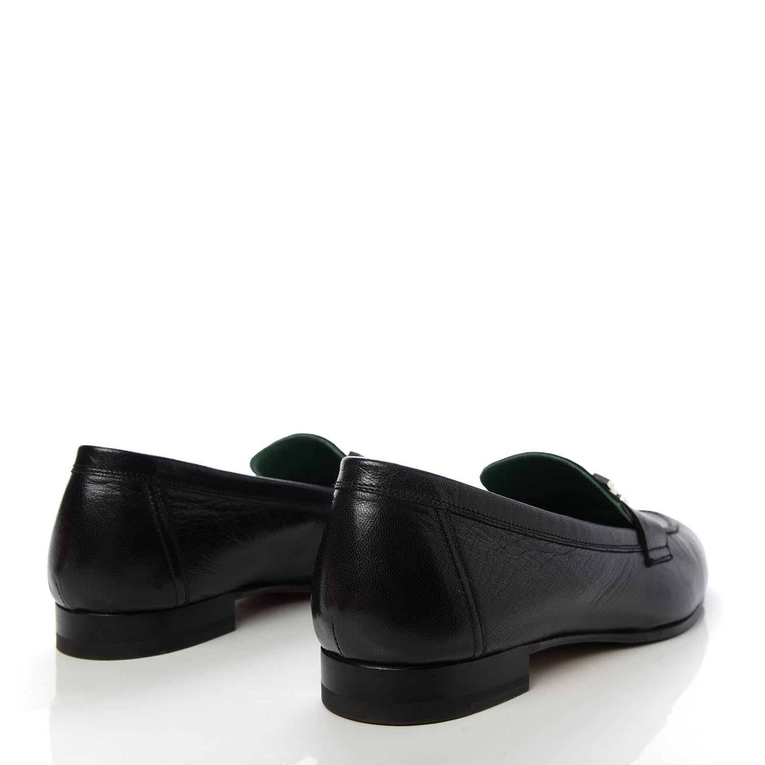 Hermes Goatskin Mens Paris Loafers 38 Black 4 of 10
