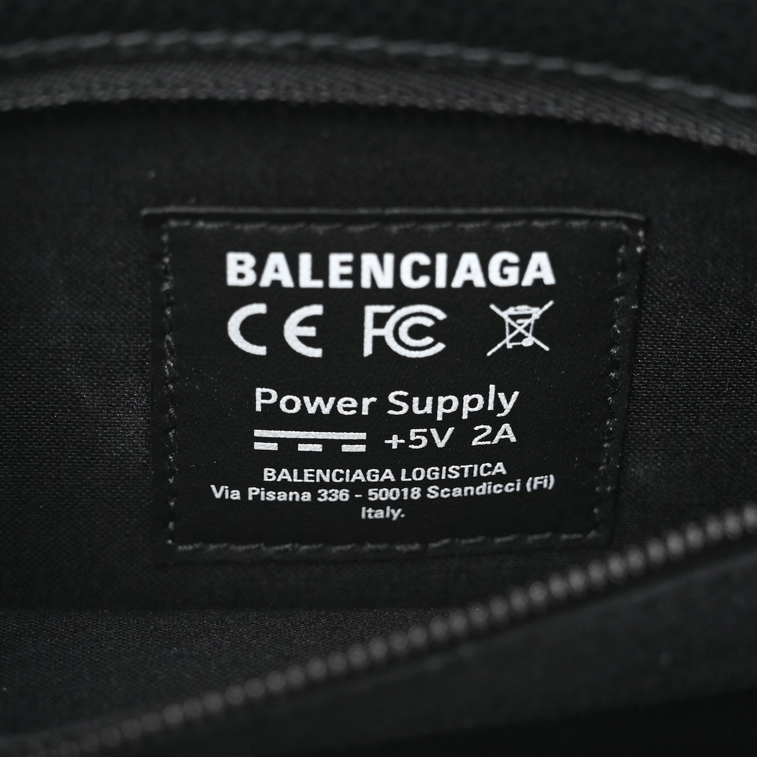 Balenciaga Calfskin LED Logo Projector Top Handle Bag Black 7 of 10