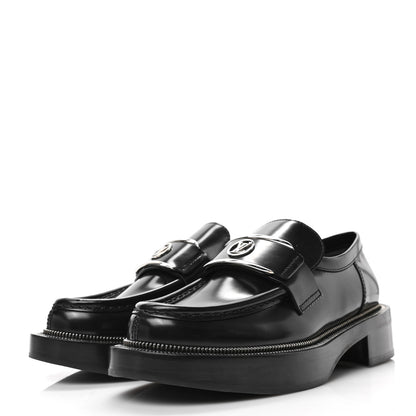 Louis Vuitton Smooth Calfskin LV Academy Loafers 36 Black 3 of 7