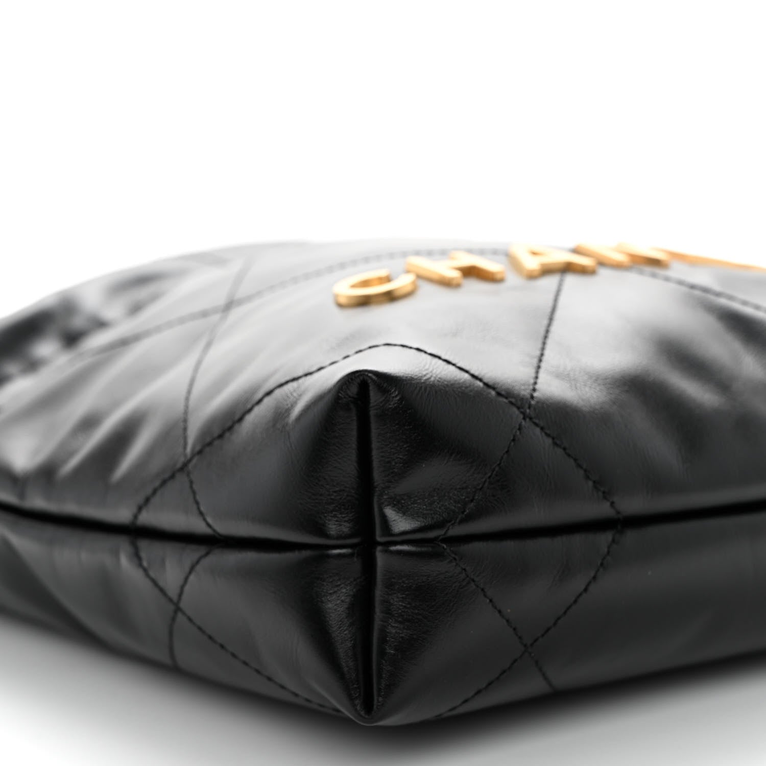 Chanel Shiny Calfskin Quilted Mini Chanel 22 Black 9 of 10