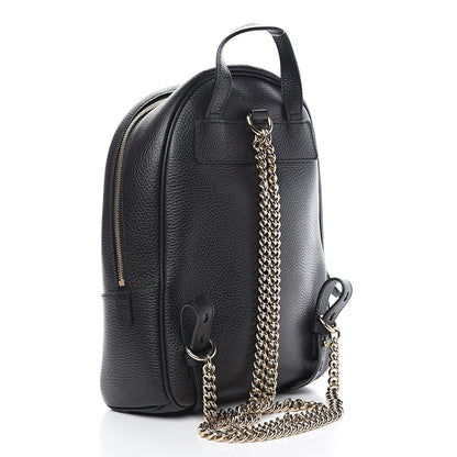 Gucci Pebbled Calfskin Soho Chain Backpack Black 2 of 11