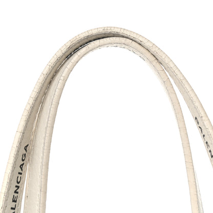 Balenciaga Calfskin Logo Strap Small Everyday Tote White Black 14 of 14