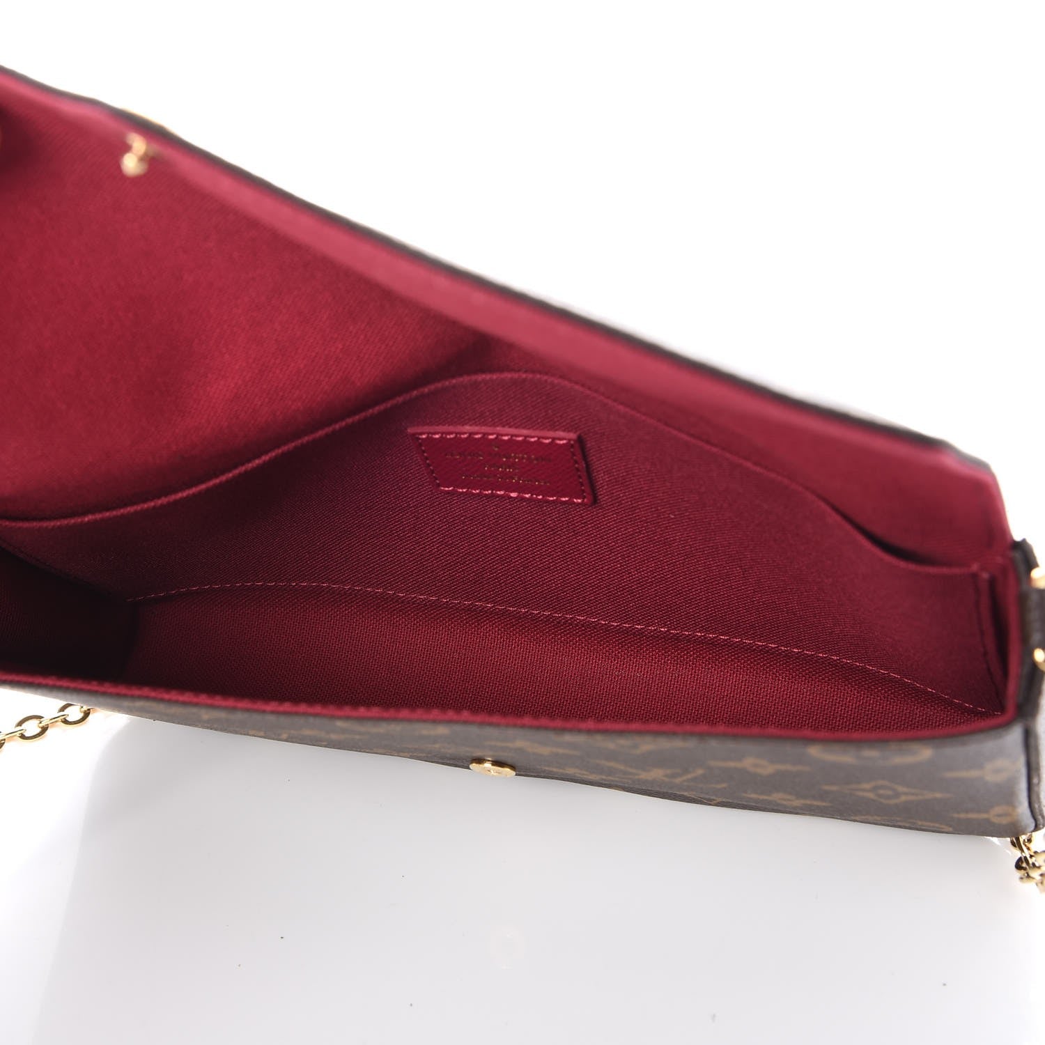 Louis Vuitton Monogram Pochette Felicie Chain Wallet Fuchsia 5 of 7
