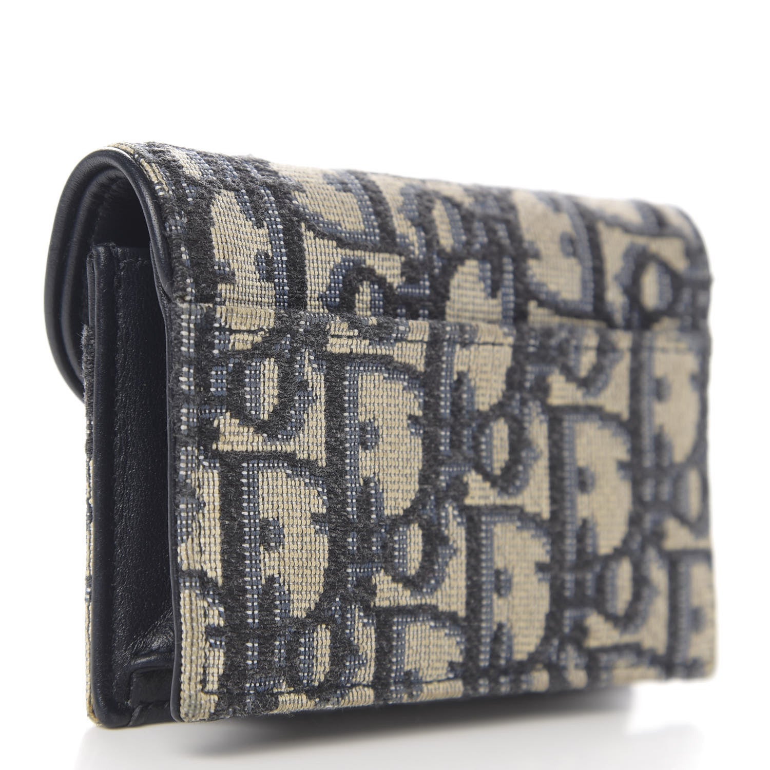 Christian Dior Oblique Saddle Card Holder Blue 3 of 7