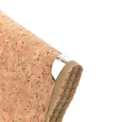 Jimmy Choo Patent Cork Portia 120 Wedge Sandals 38 Nude 20 of 23