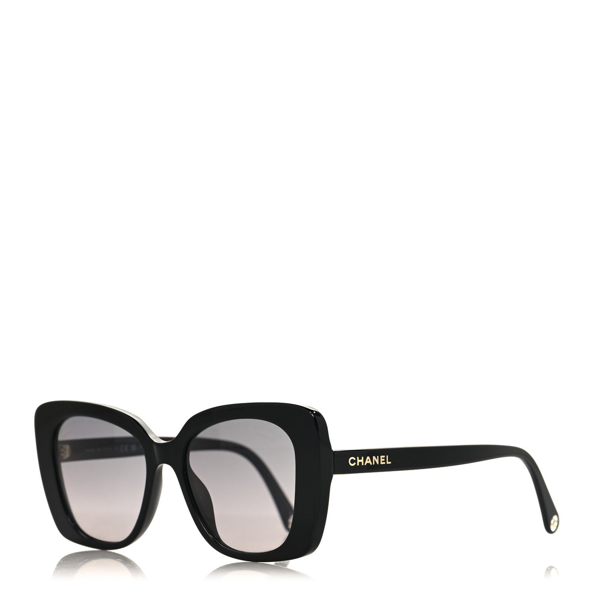 Acetate Polarized Rectangle Sunglasses 5504 Black