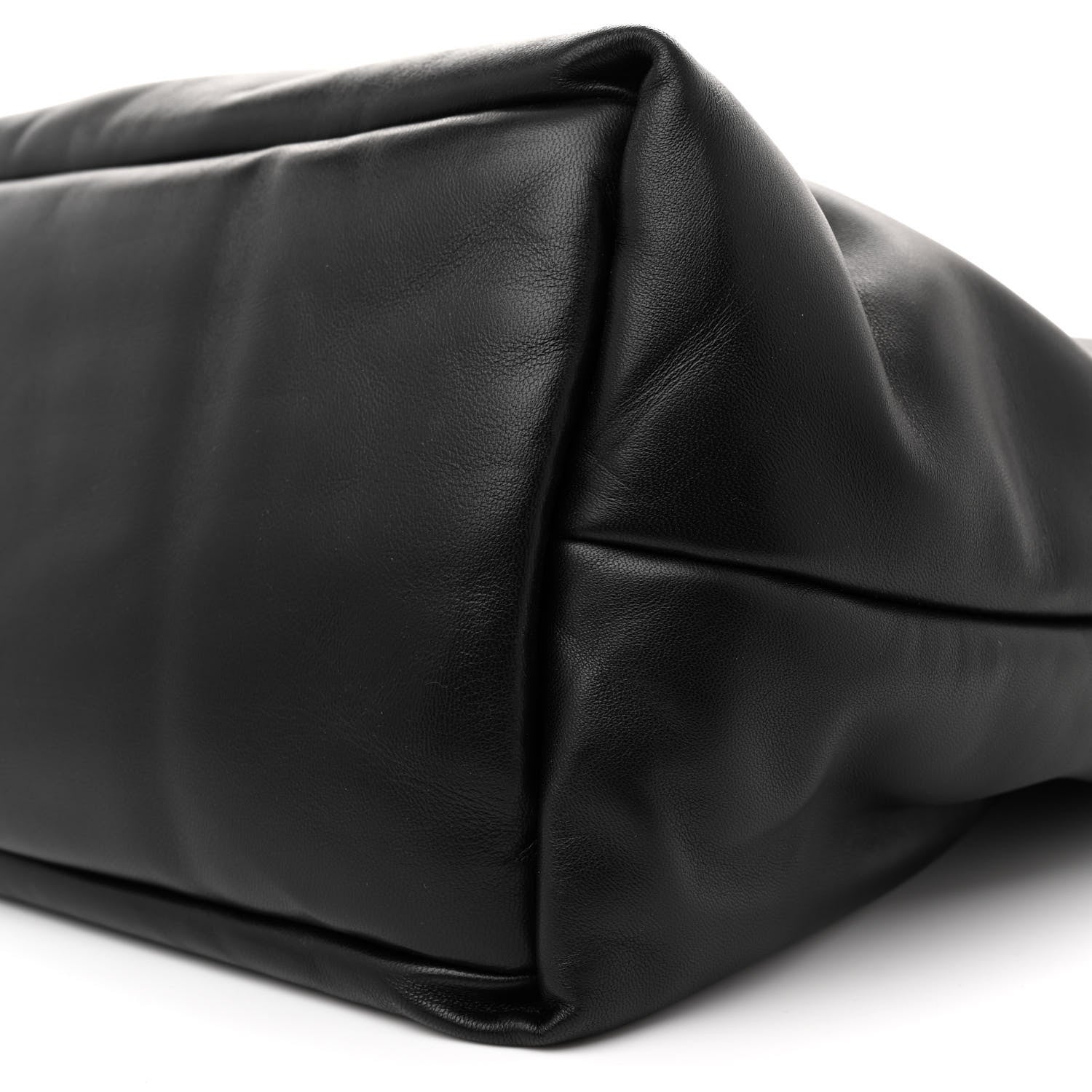 Saint Laurent Lambskin Wide Puffer Tote Black 10 of 10