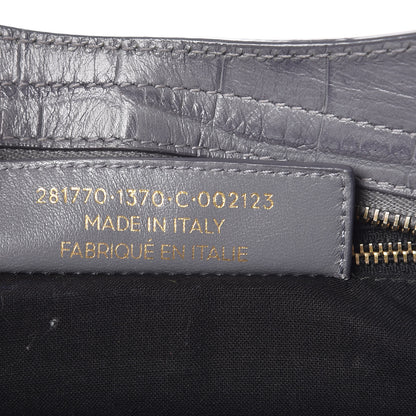Balenciaga Calfskin Crocodile Embossed Giant 12 Gold Hardware City Gris Beton 8 of 12