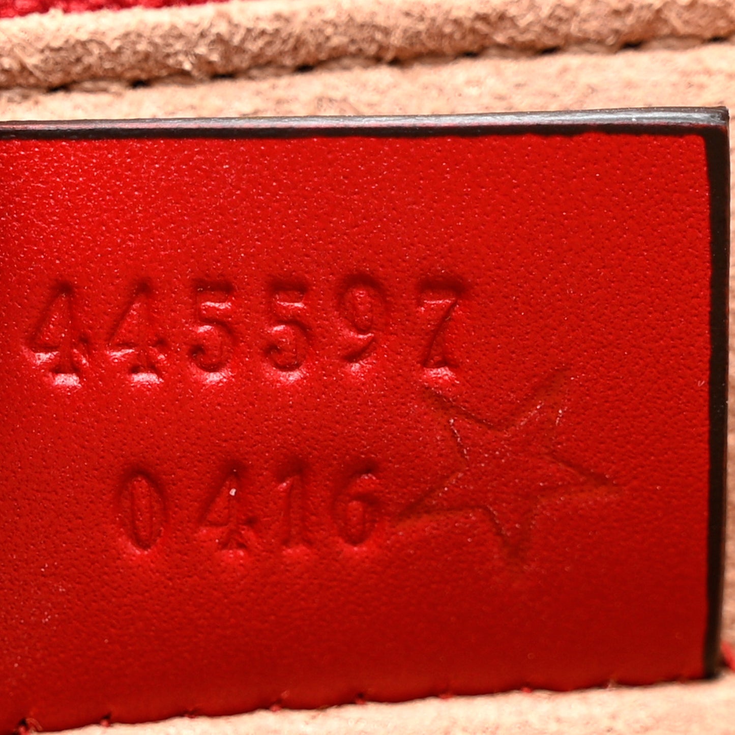 Calfskin GucciGhost Print Pouch Hibiscus Red