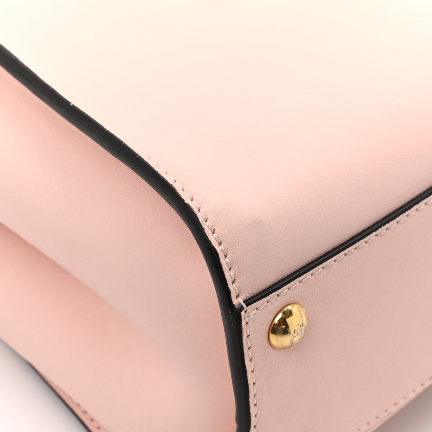 Fendi Vitello Seta Canvas FF Embroidered Mini Peekaboo Iconic Satchel Rosa Confetto 16 of 17