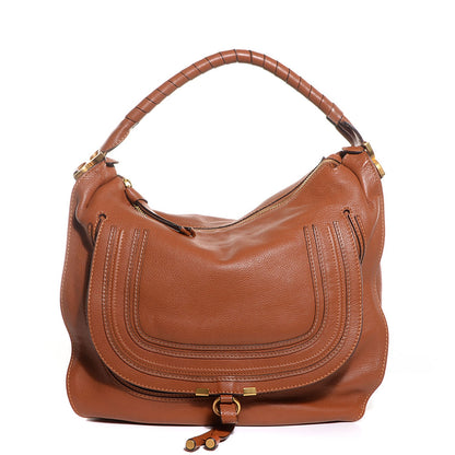Chloe Calfskin Large Marcie Hobo Tan 1 of 10