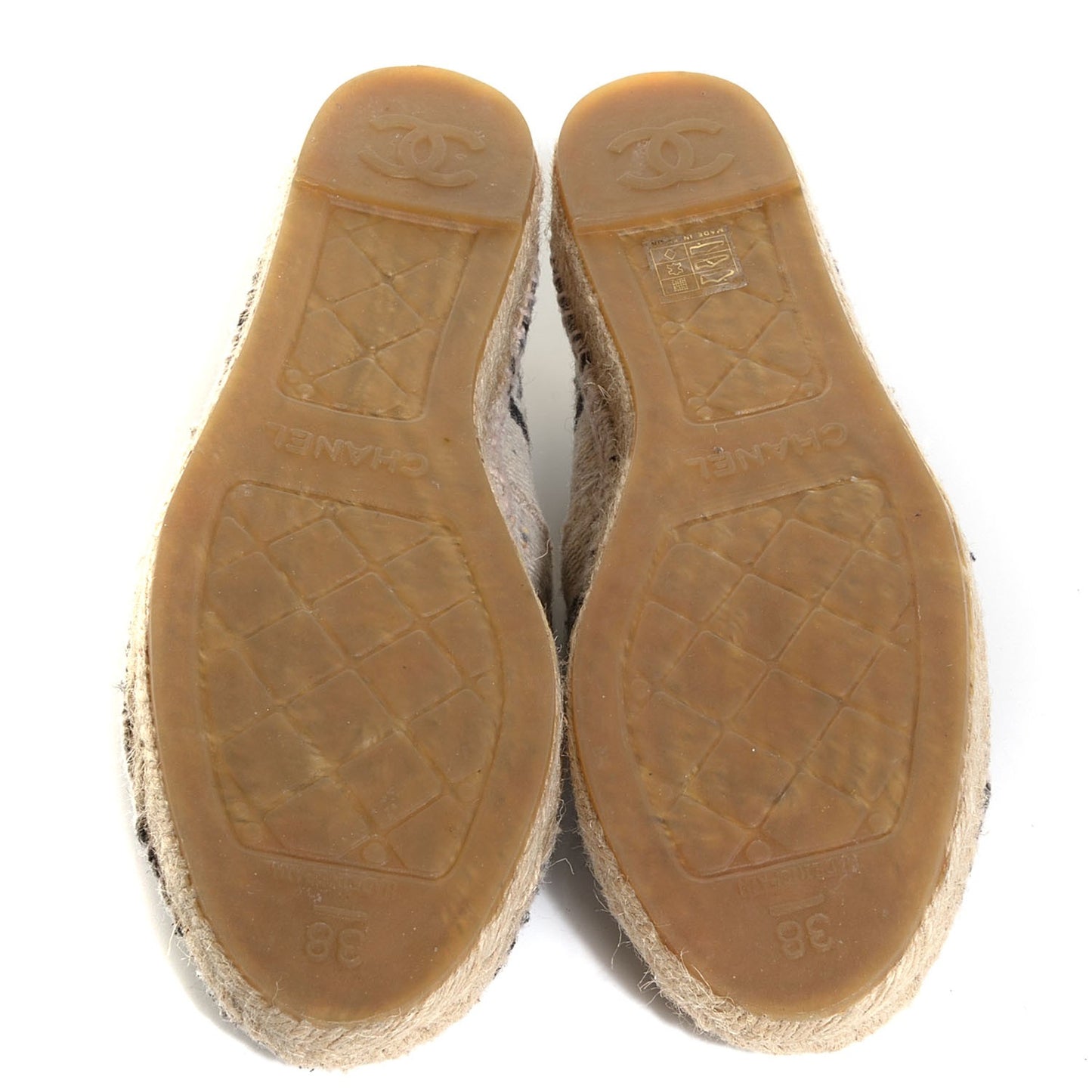 Canvas Striped CC Espadrilles 38