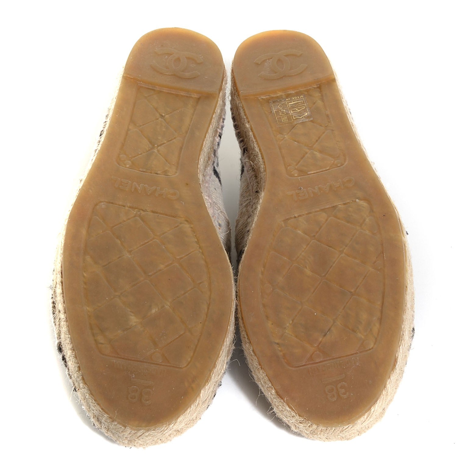 Chanel Canvas Striped CC Espadrilles 38 4 of 6