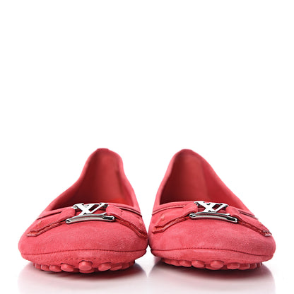 Louis Vuitton Suede Oxford Ballerina Flats 41 Framboise 2 of 10