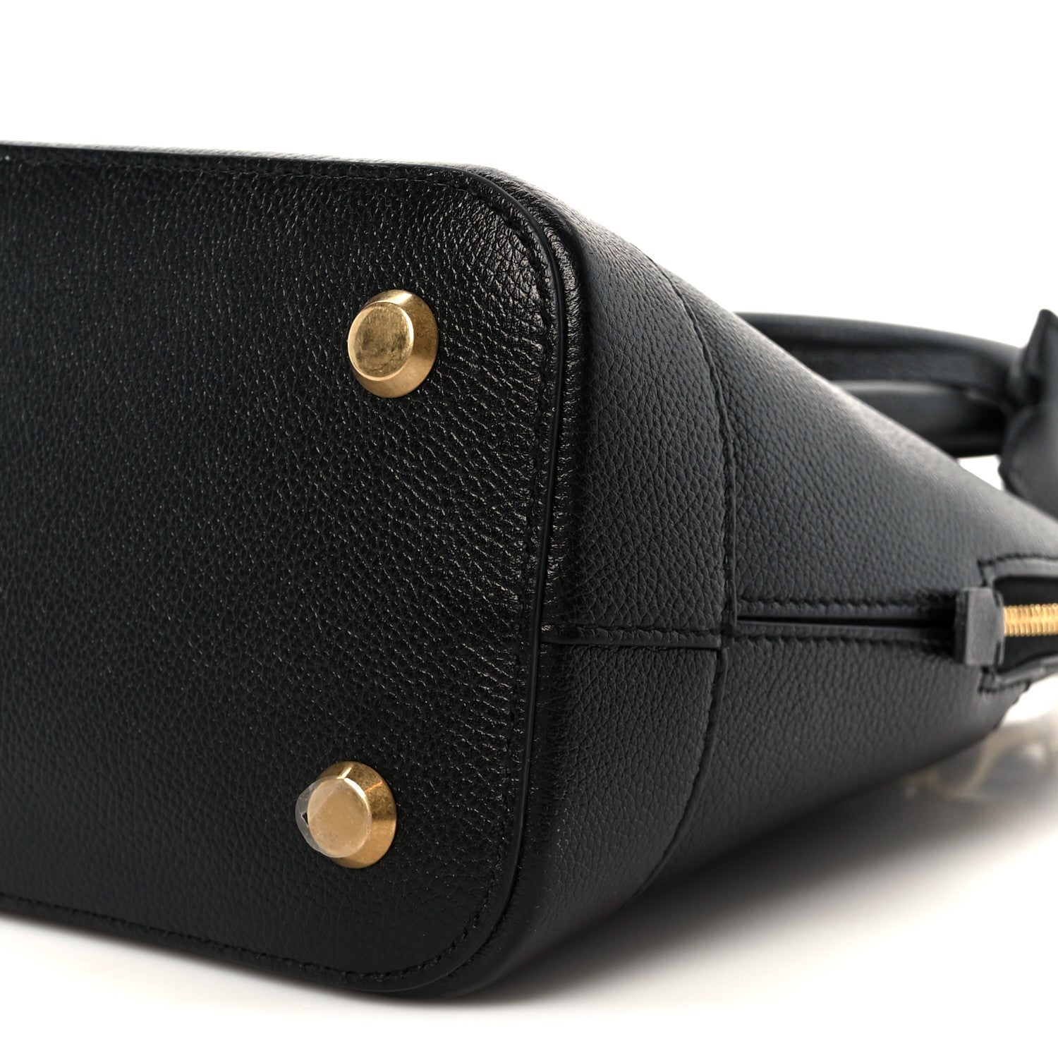 Balenciaga Grained Calfskin Logo S Ville Top Handle Bag Black White 11 of 12