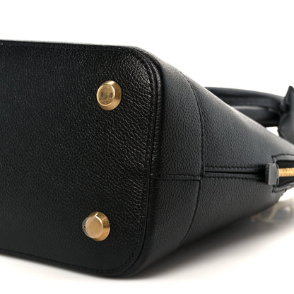Balenciaga Grained Calfskin Logo S Ville Top Handle Bag Black White 11 of 12