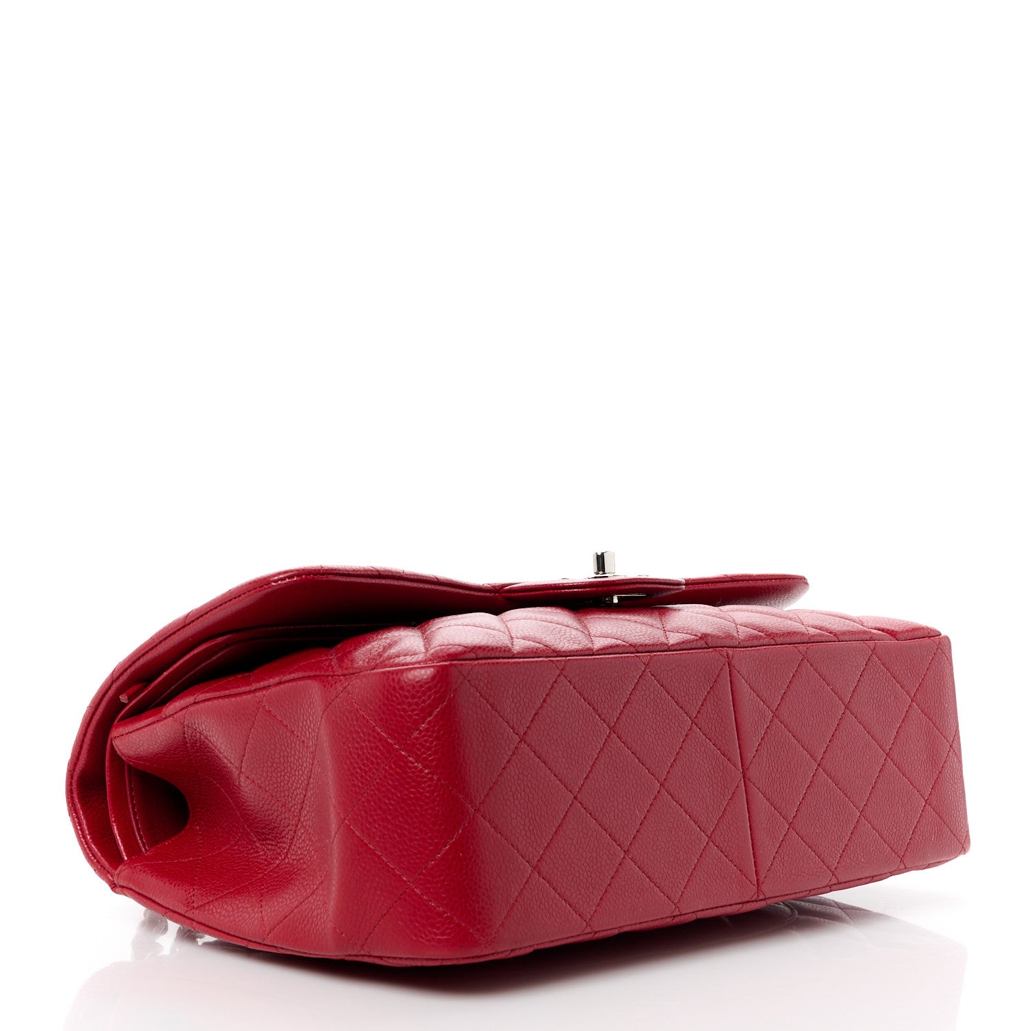 Chanel Caviar Quilted Jumbo Double Flap Red 4 of 15