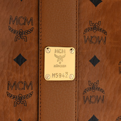 MCM Visetos Medium Liz Reversible Shopper Tote Cognac 14 of 14