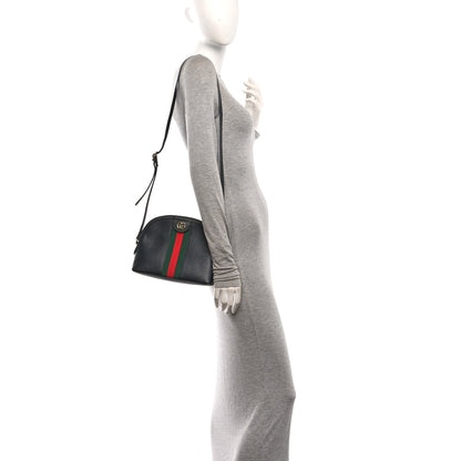 Gucci Suede Patent Web GG Small Ophidia Dome Shoulder Bag Black 2 of 10