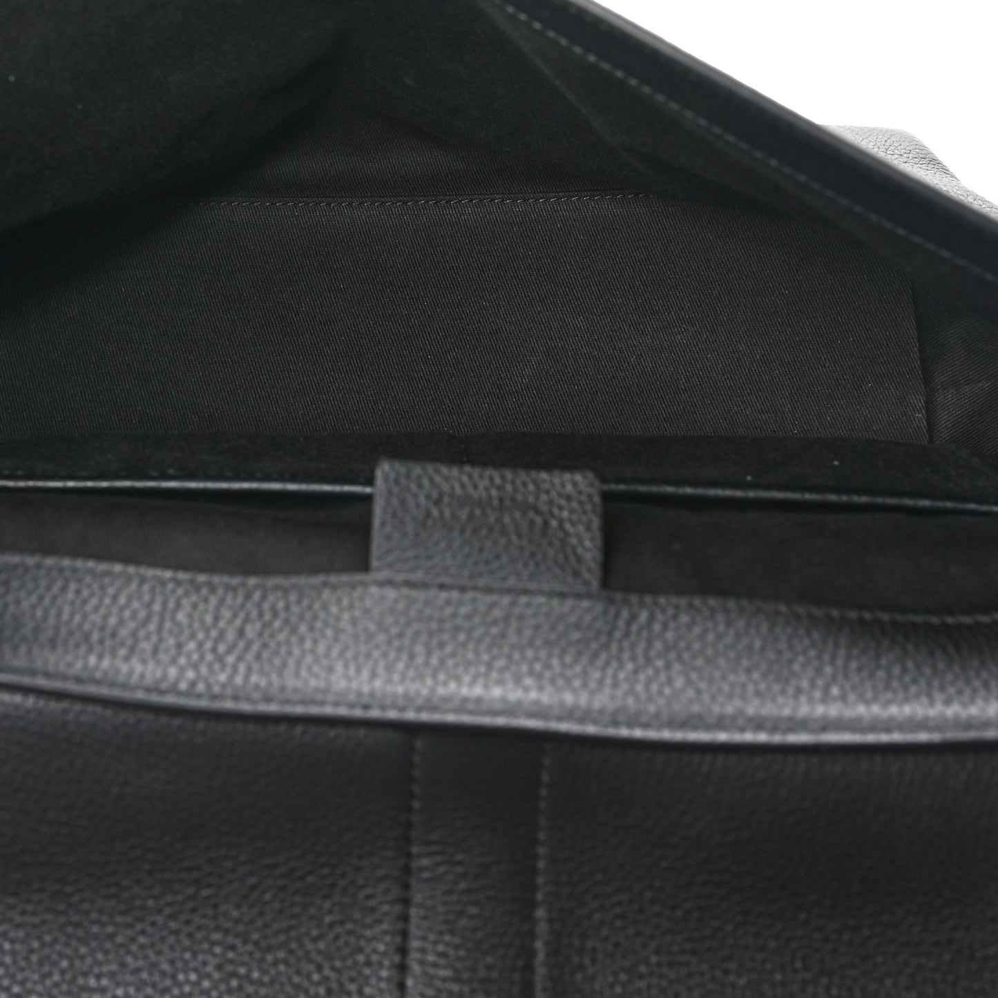Calfskin Gancini Twins 24 Messenger Bag Black