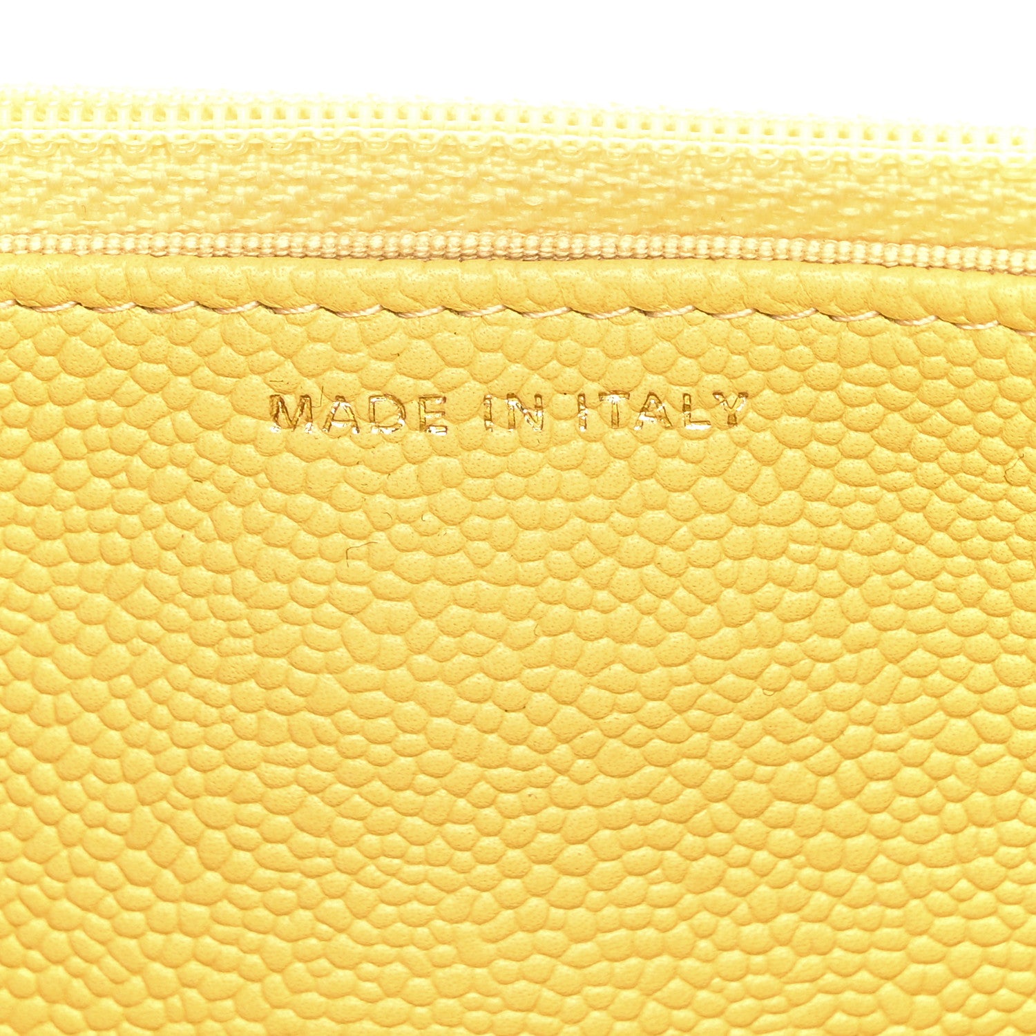 Chanel Caviar Quilted Tiny CC Wallet On Chain WOC Yellow 7 of 11