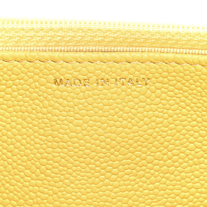 Chanel Caviar Quilted Tiny CC Wallet On Chain WOC Yellow 7 of 11