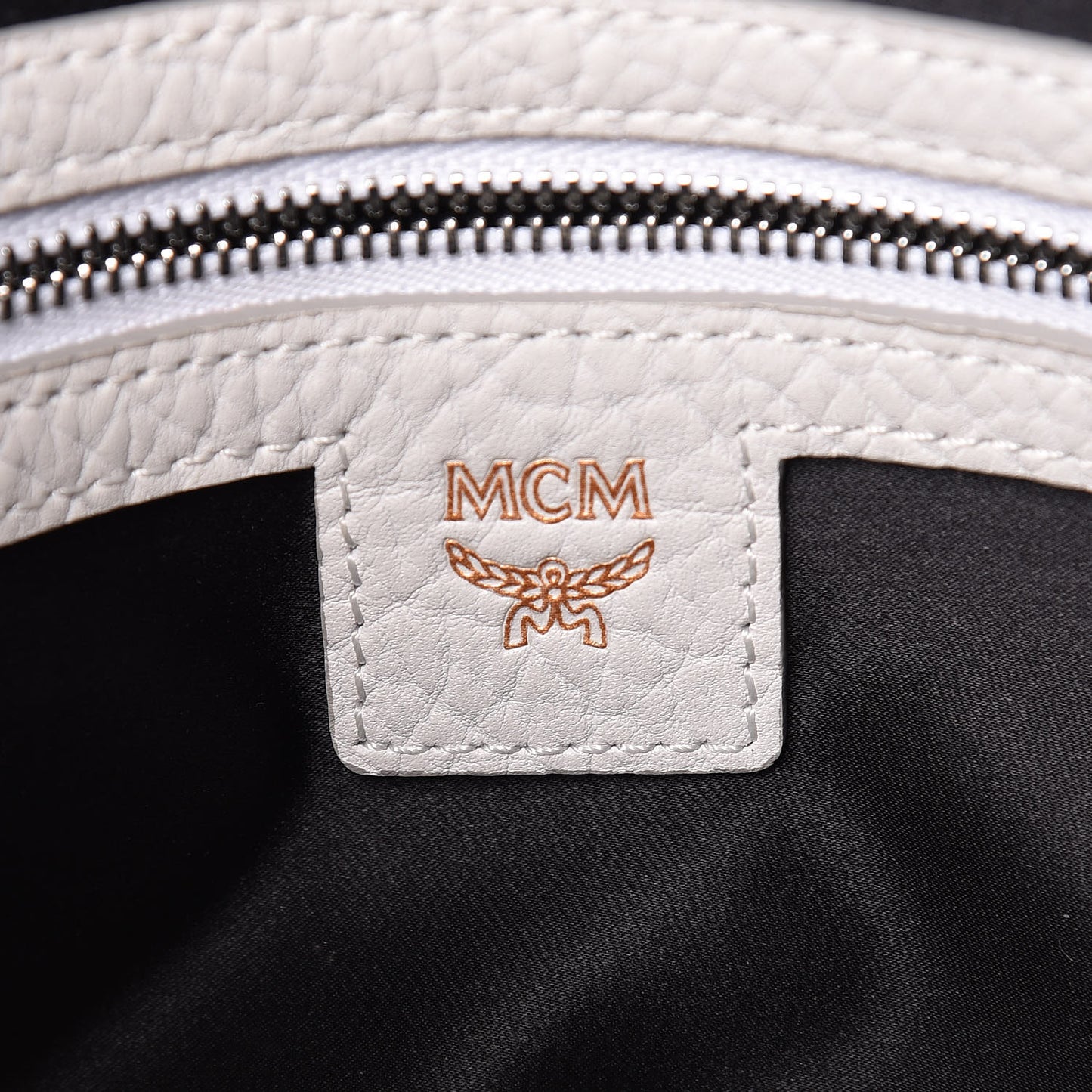 Calfskin Studded Medium Crossbody White