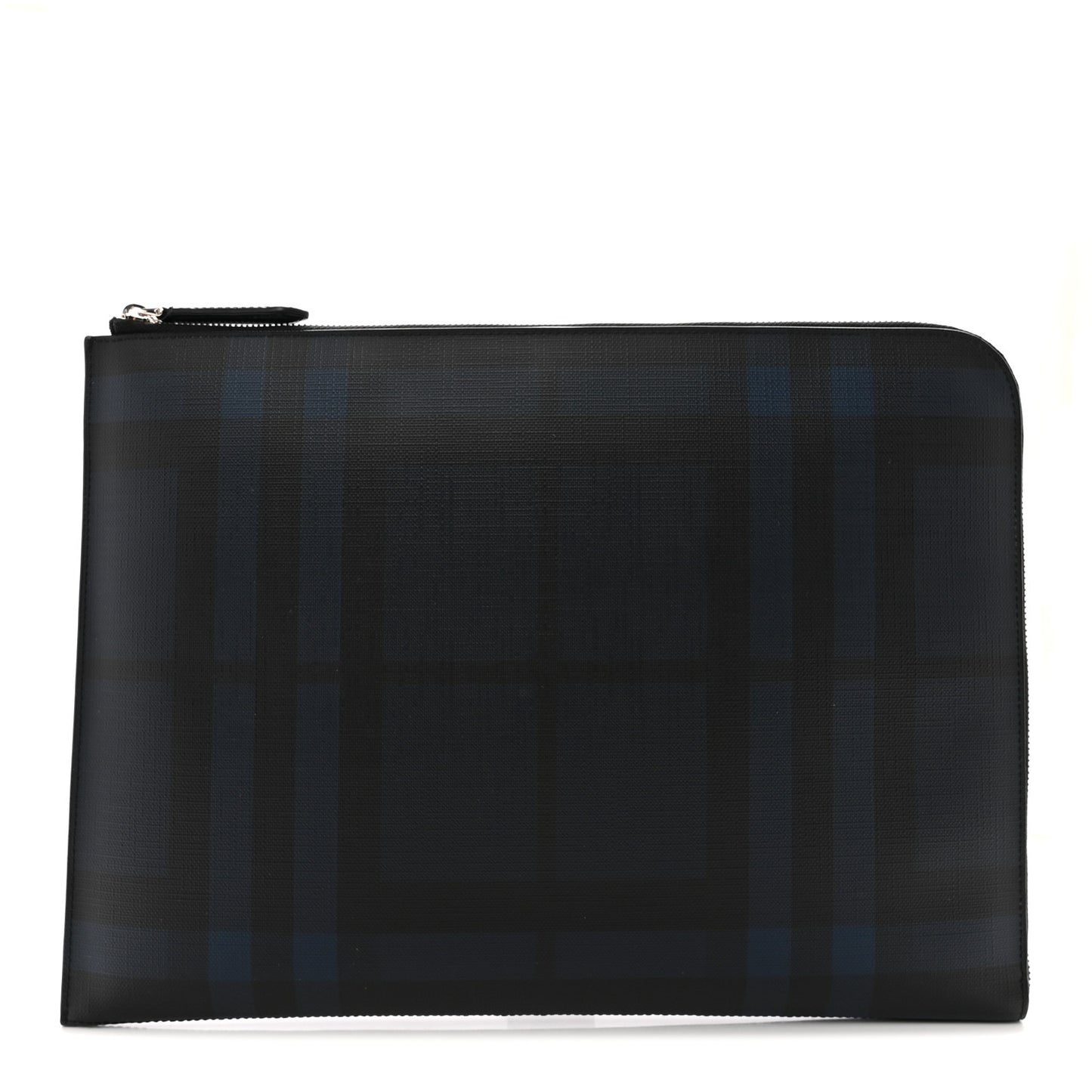 Grainy Calfskin Document Case Navy Black