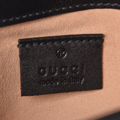 Gucci Calfskin Matelasse Super Mini GG Marmont Shoulder Bag Black 8 of 10
