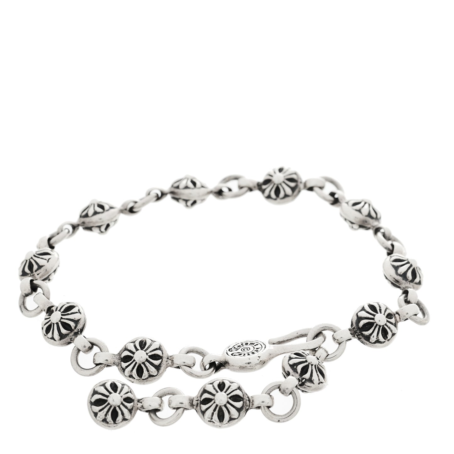 Sterling Silver Cross Ball Bracelet