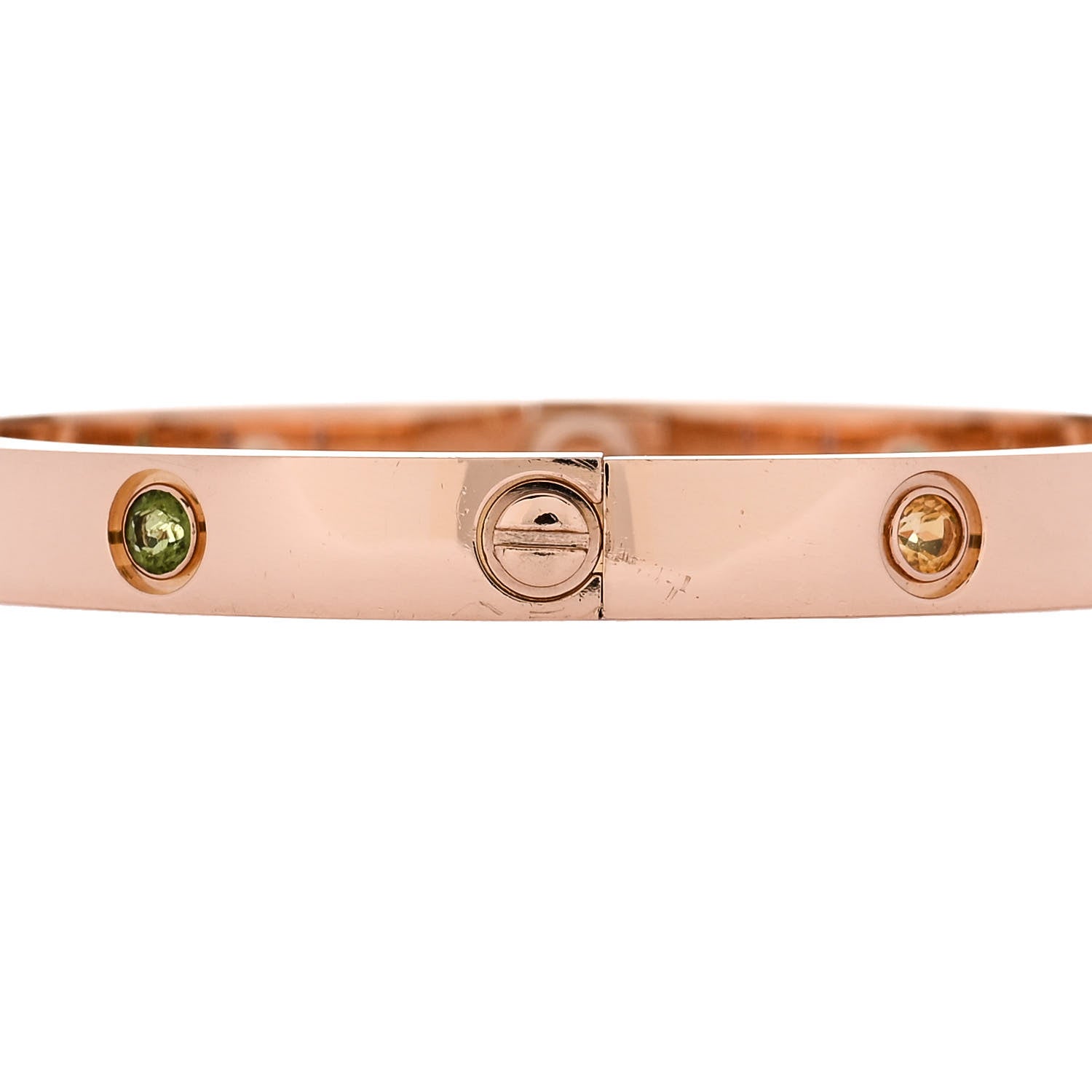 Cartier 18K Pink Gold Sapphire Garnet Amethyst LOVE Bracelet 17 5 of 9