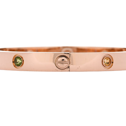 Cartier 18K Pink Gold Sapphire Garnet Amethyst LOVE Bracelet 17 5 of 9