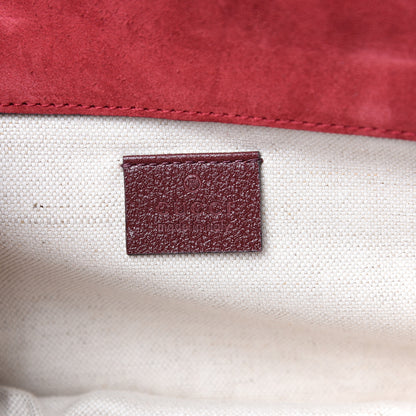 Gucci Suede Web Small Neo Vintage Double Flap Messenger Bag Romantic Cherry Chardonnay 5 of 12