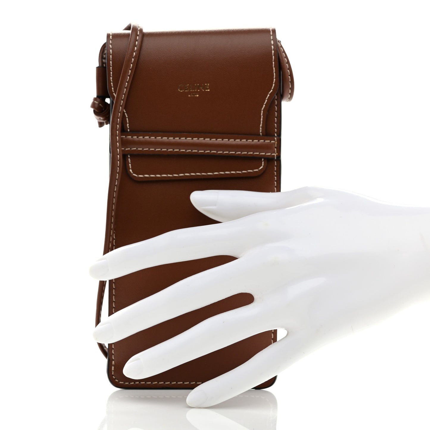 Smooth Calfskin Sunglasses Pouch Tan