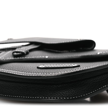 Christian Dior X KAWS Grained Calfskin Saddle Pouch Black 10 of 11