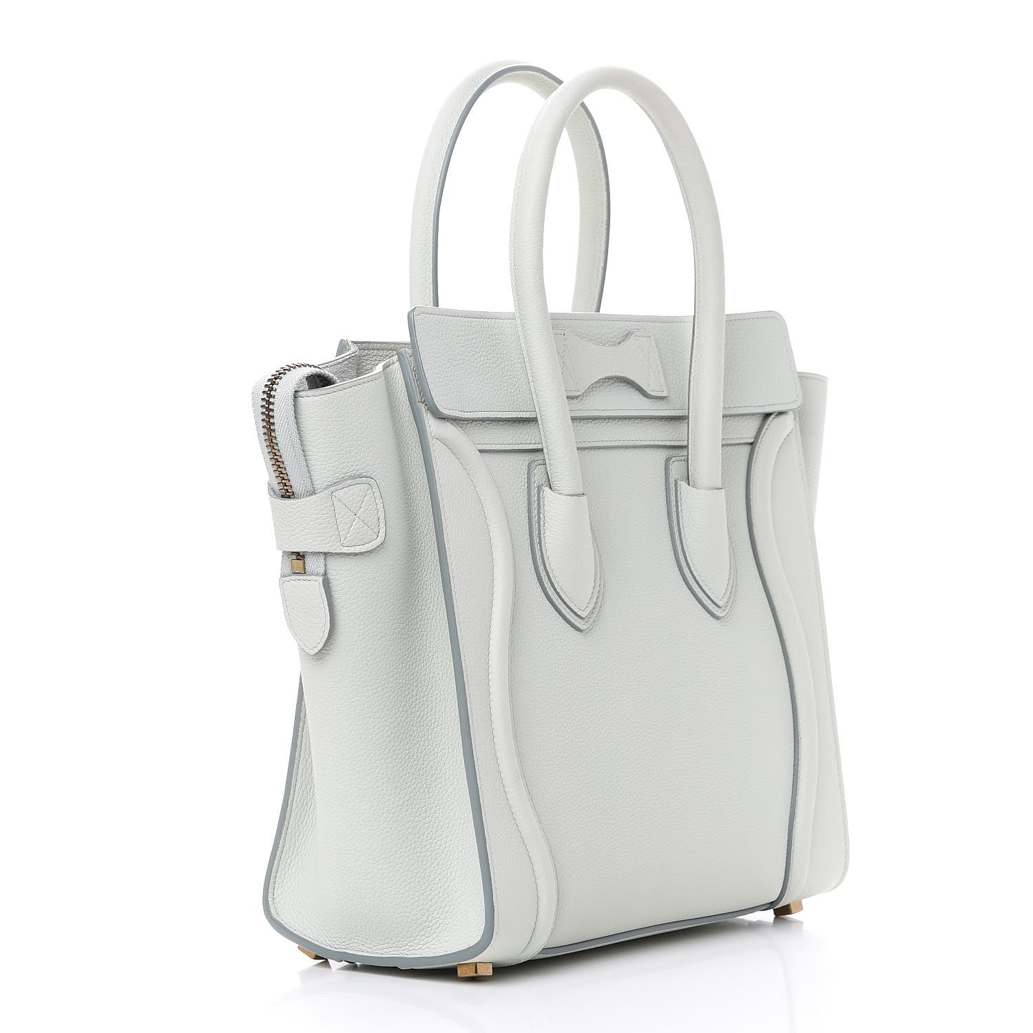 Celine Drummed Calfskin Micro Luggage Jade 2 of 12