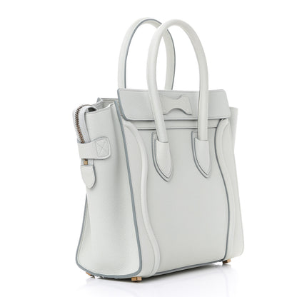 Celine Drummed Calfskin Micro Luggage Jade 2 of 12
