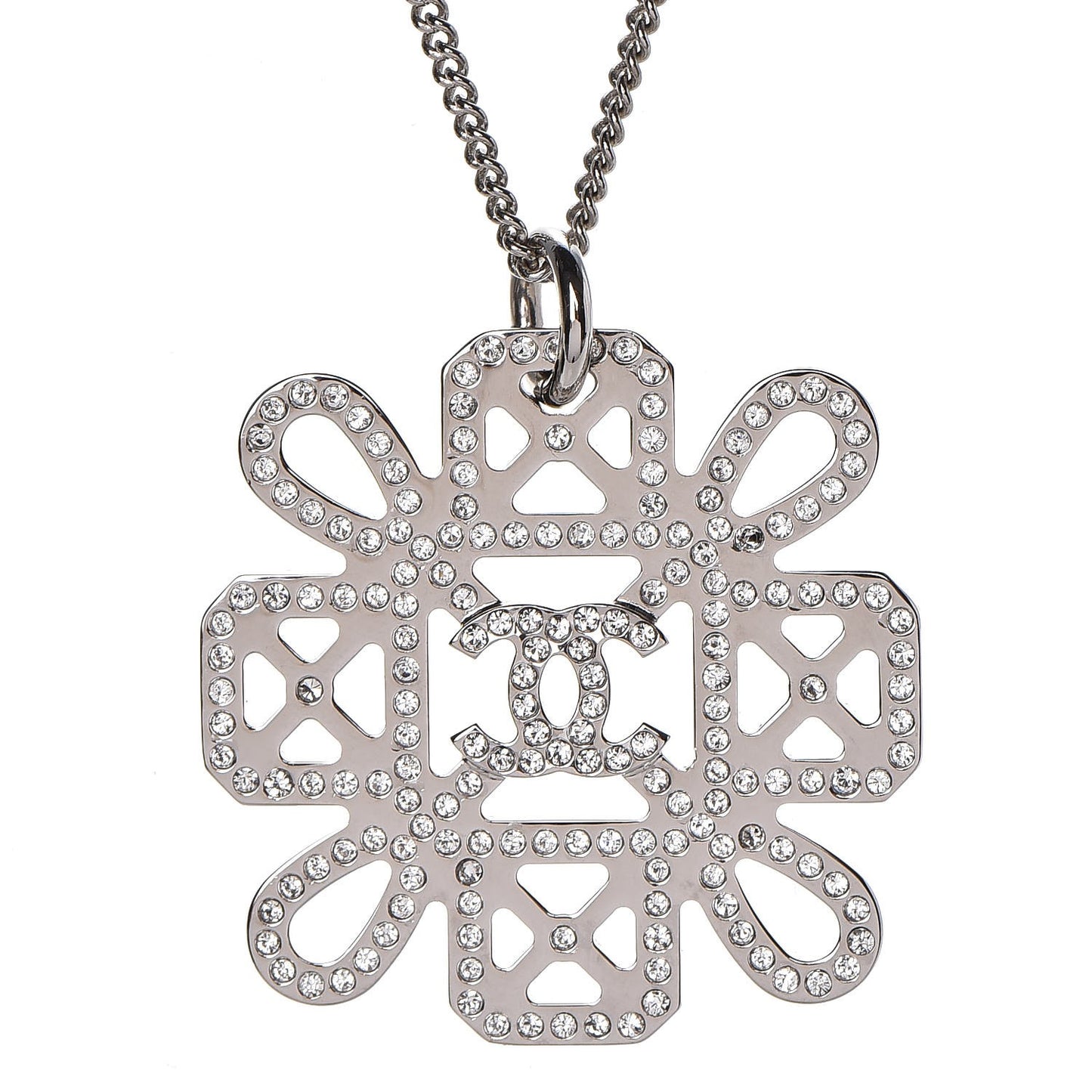 Crystal Strass Necklace Silver
