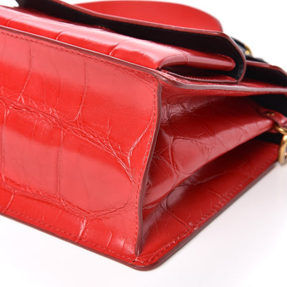 Marc Jacobs Calfskin Crocodile Embossed Uptown Shoulder Bag Flame 8 of 10