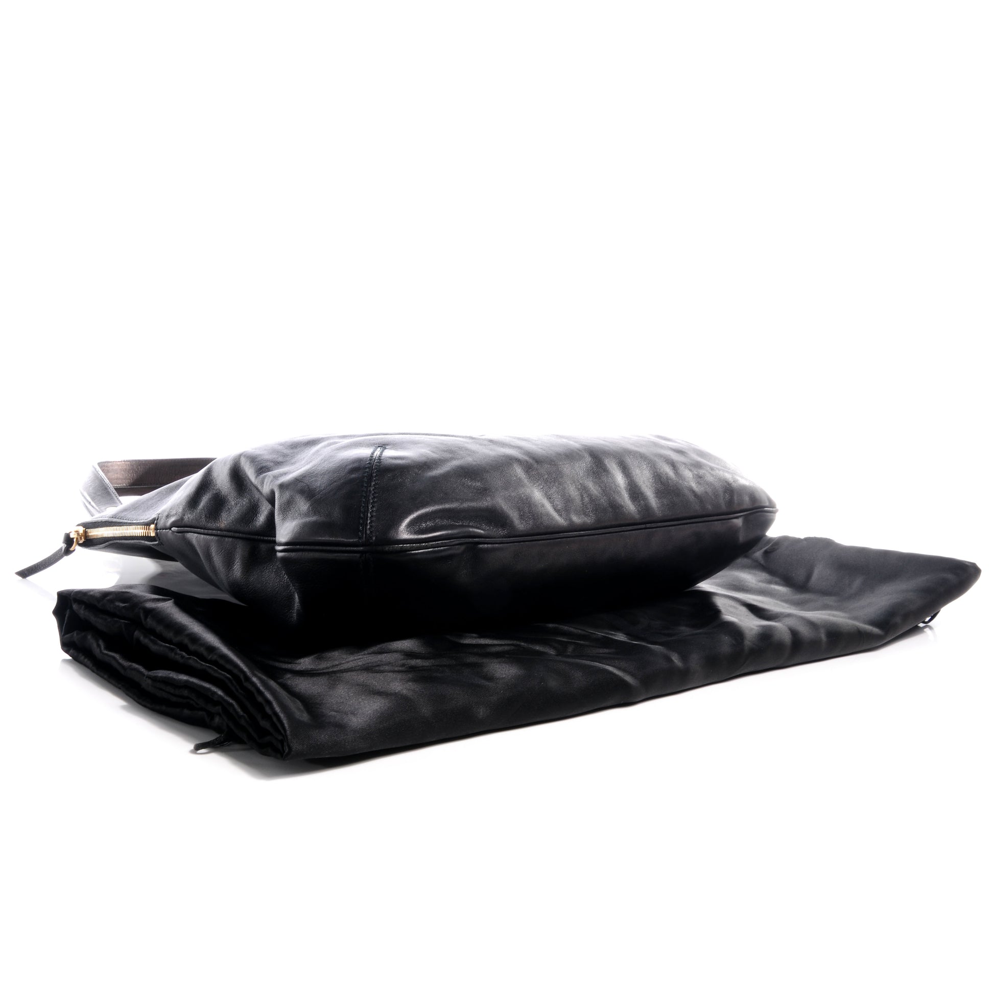 Saint Laurent Calfskin Tribute Tote Black 4 of 7