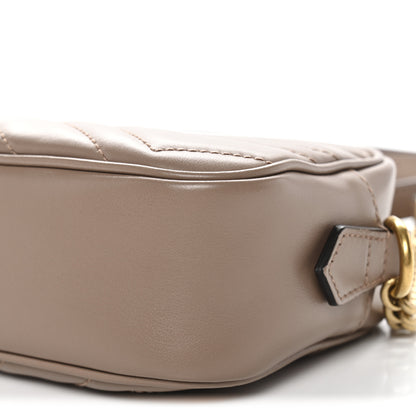 Gucci Calfskin Matelasse Mini GG Marmont Chain Shoulder Bag Porcelain Rose 9 of 9