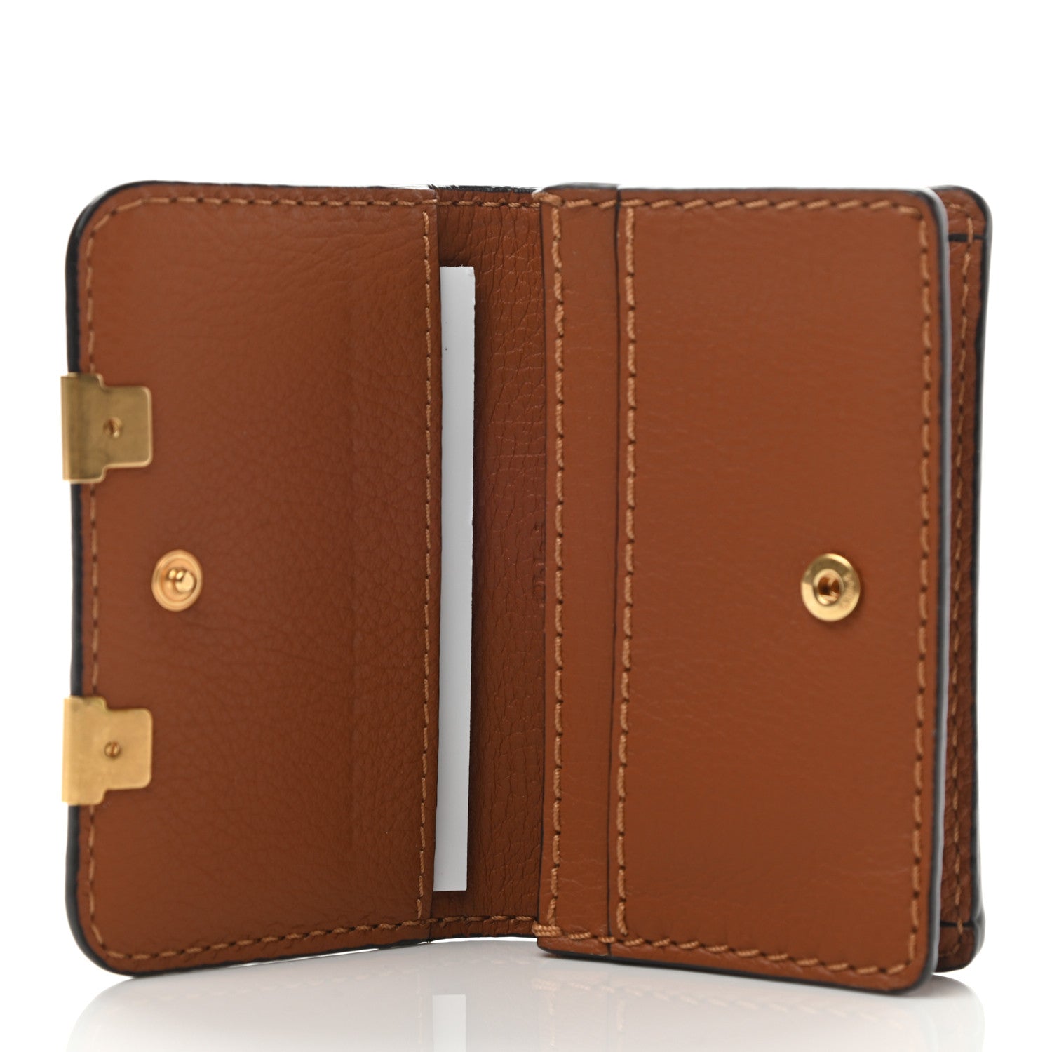 Chloe Grained Calfskin Marcie Compact Wallet Tan 5 of 9