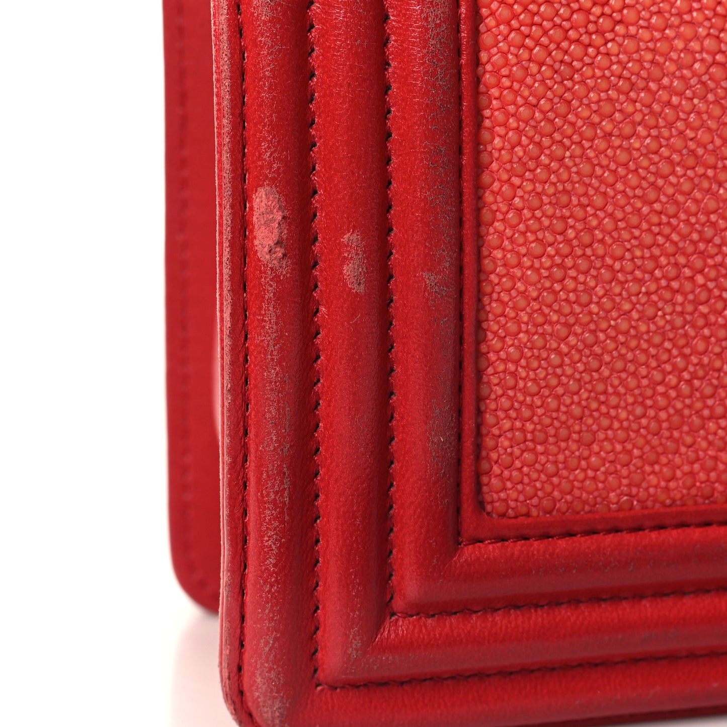 Galuchat Stingray Small Boy Flap Red