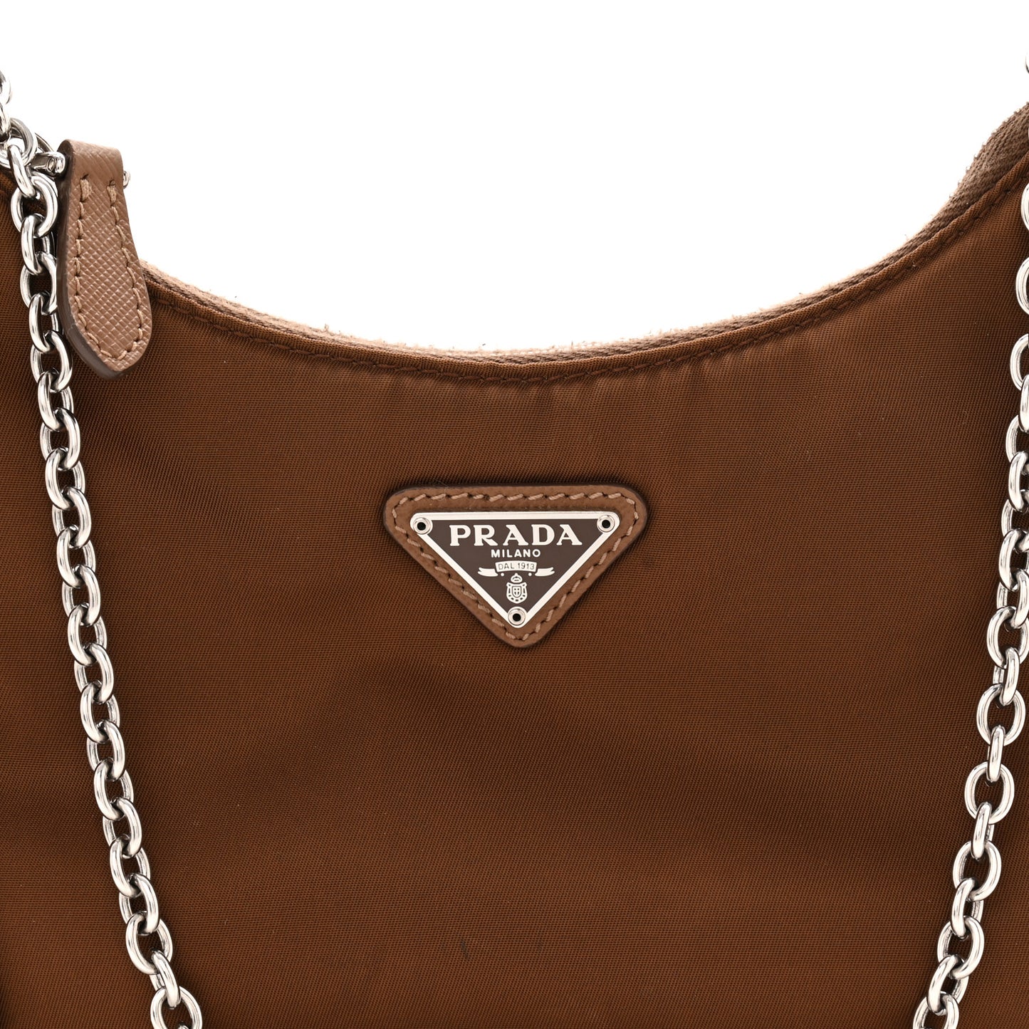 Tessuto Nylon Saffiano Re-Edition 2005 Shoulder Bag Cacao