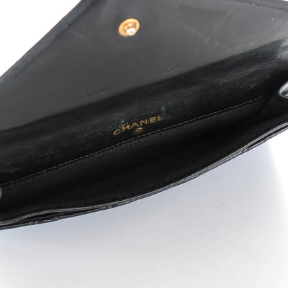 Chanel Lambskin Diamond Stitched Wallet Black 5 of 8