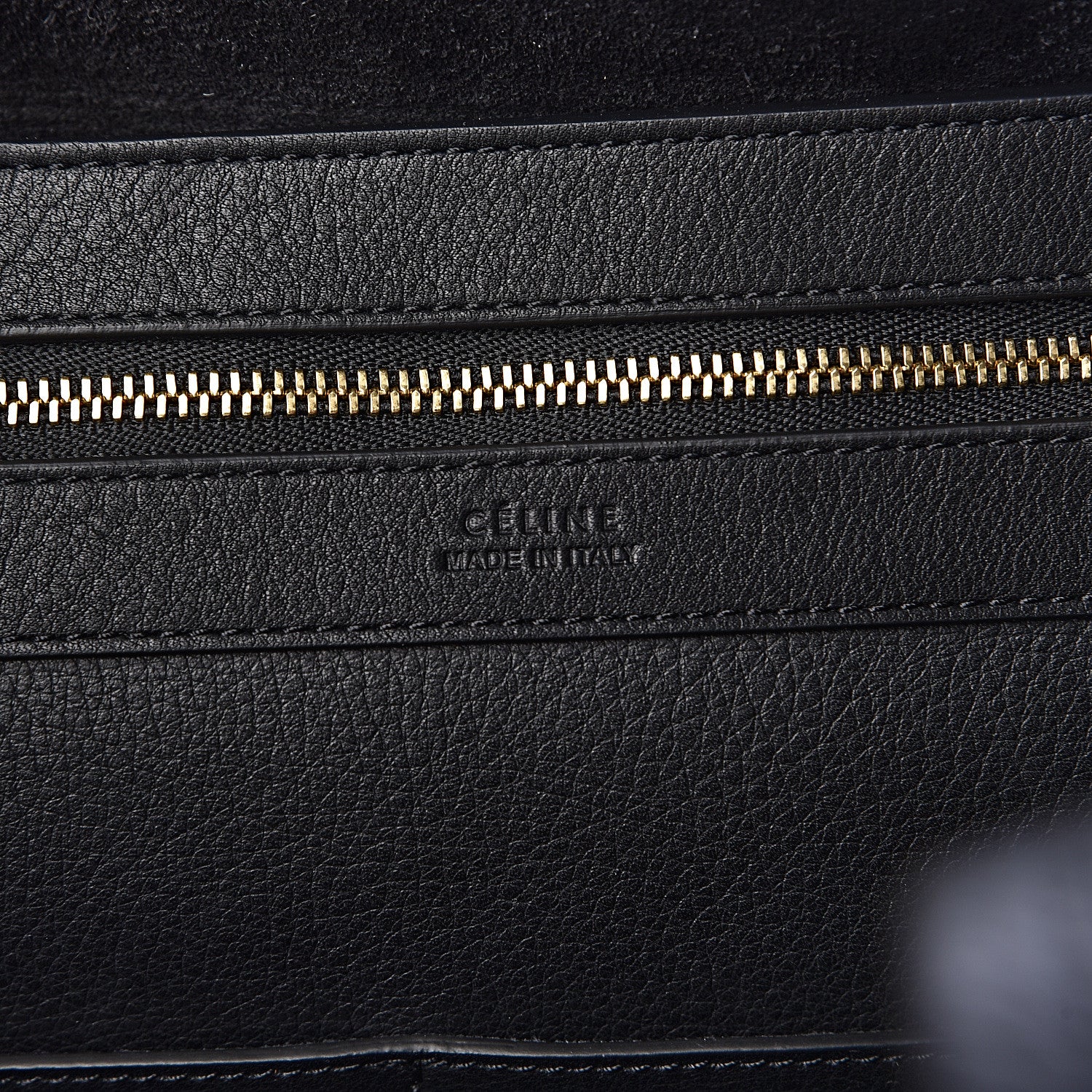 Celine Soft Grained Calfskin Small Belt Cabas Phantom Black 7 of 10