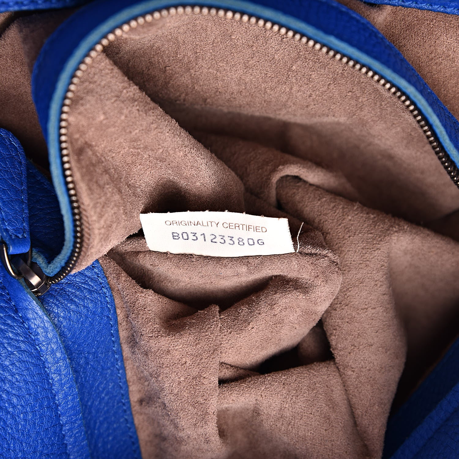 Bottega Veneta Cervo Deerskin Hobo Signal Blue 7 of 13