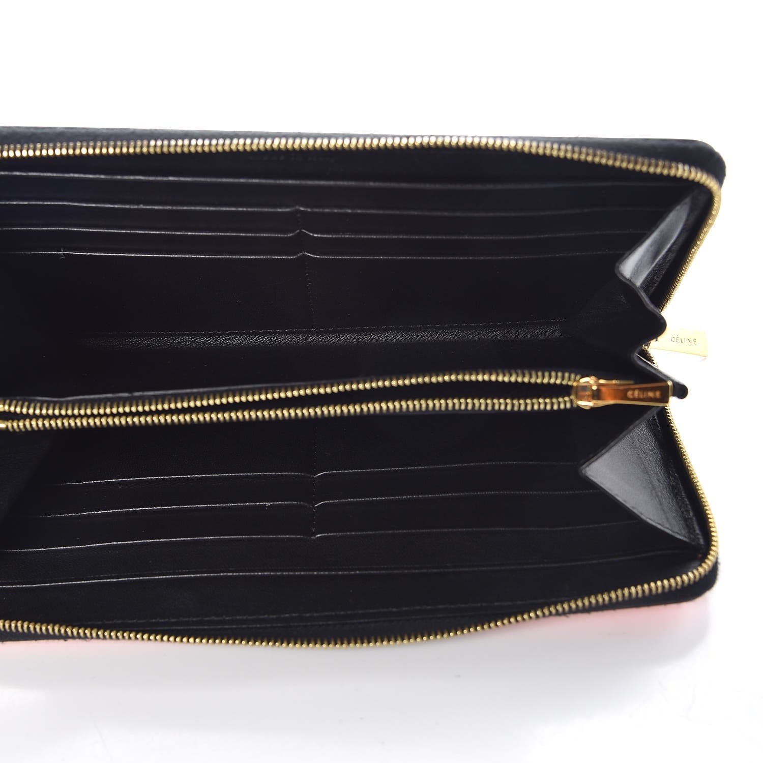 Celine Spazzolato Calfskin Large Zip Around Multifunction Wallet Pink 5 of 7