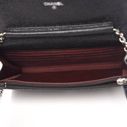 Chanel Caviar Quilted Wallet On Chain WOC Black 5 of 11